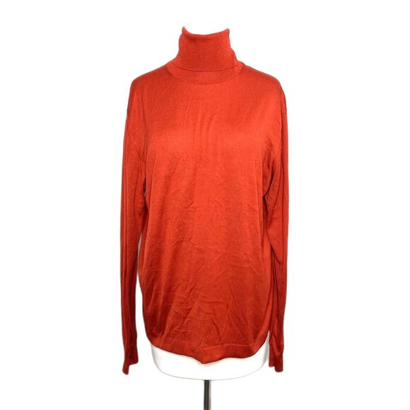 Dolce & Gabbana Orange Lightweight Long Sleeve Turtleneck Knit Sweater (No Tag) - Picture 1 of 5